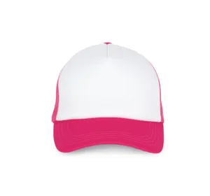Casquette trucker - 5 panneaux - K-up | White / Fuchsia