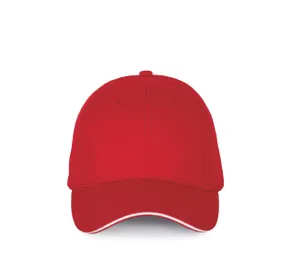 Casquette sandwich contrasté - 6 panneaux - K-up | Red / White