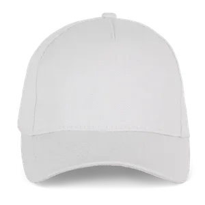 Casquette en coton et polyester recyclés K-loop tracking - 5 panneaux - K-up | White