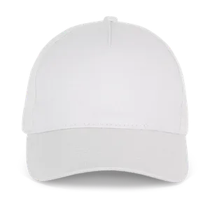 Casquette en coton et polyester recyclés K-loop tracking - 5 panneaux - K-up | White