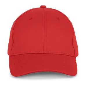 Casquette en coton et polyester recyclés K-loop tracking-  6 panneaux - K-up | Red
