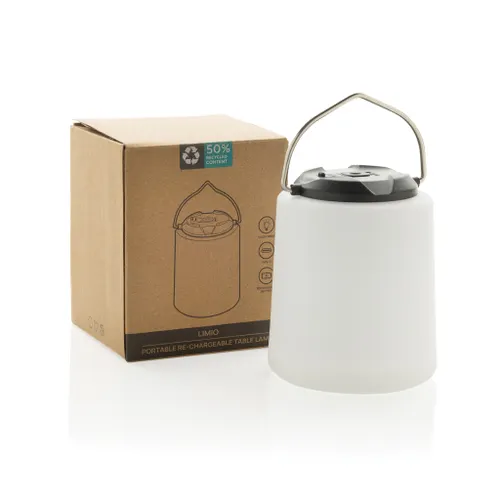 Lampe de table rechargeable en plastique recyclé RCS Limio - XD Collection