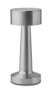 Lampe de table rechargeable - Hierluz | Argent Mat