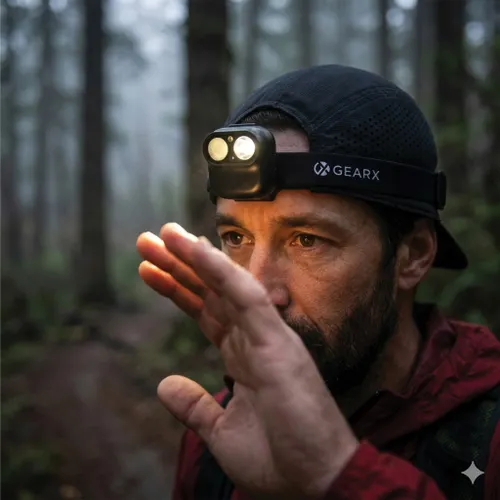 Lampe frontale avec capteur de mouvement en ABS RCS Gear X - GearX