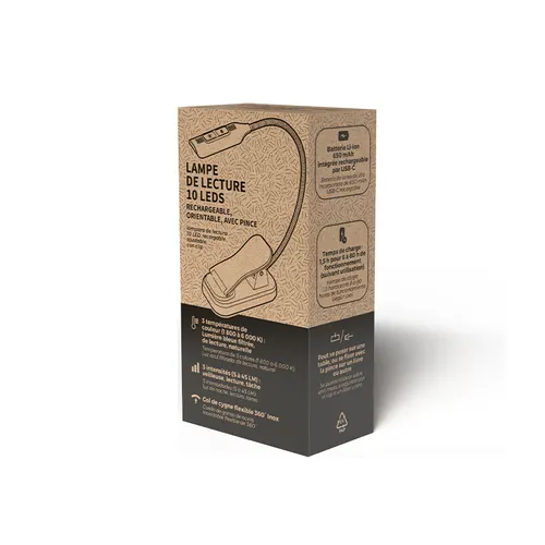 Lampe led de lecture flexible avec pince personnalisée