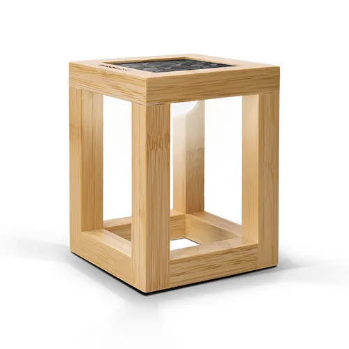 Lampe solaire personnalisée en bambou