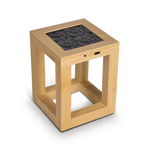 Lampe solaire personnalisée en bambou