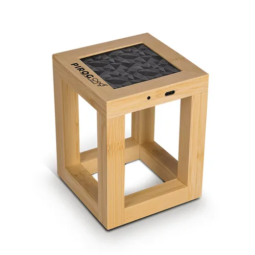 Lampe solaire personnalisée en bambou