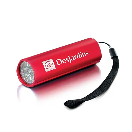 Lampe torche publicitaire 9 leds, en aluminium