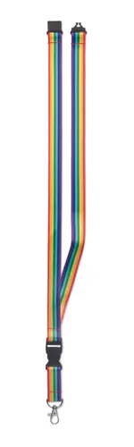 Lanyard arc-en-ciel en RPET personnalisable - Bowyard