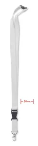Lanyard coton 20mm personnalisable - Lannycot | White