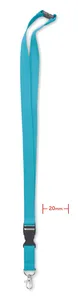Lanyard coton 20mm personnalisable - Lannycot | Turquoise