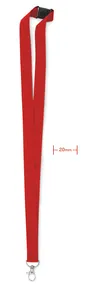 Lanyard crochet métal 20mm personnalisable - Pany | Red