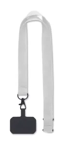 Lanyard porte-téléphone personnalisé - Ameste | Blanc