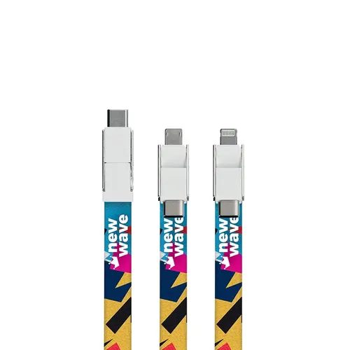 Lanyard publicitaire câble de charge 3 en 1 avec pc