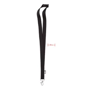 Lanyard publicitaire en RPET - Lany Rpet | Black