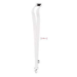 Lanyard publicitaire en RPET - Lany Rpet | White