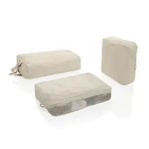 Lot de cubes de rangement en nylon recyclé RCS KENTO URBAN - XD Xclusive | Beige