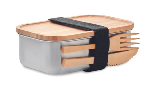 Lunch box publicitaire en acier inox. 600ml - Savanna