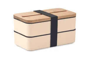 Lunchbox en PP recyclé personnalisable - Wint | Beige