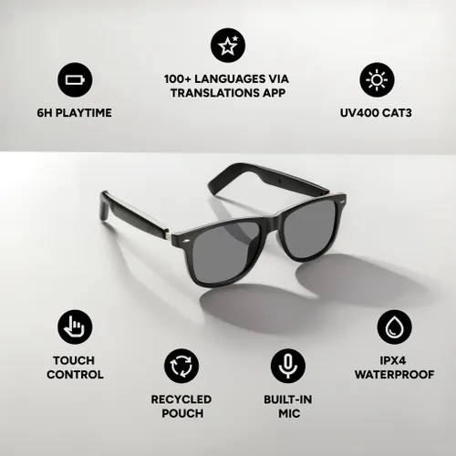 Lunettes audio dotées de l'IA avec fonction traduction Miro - XD Collection