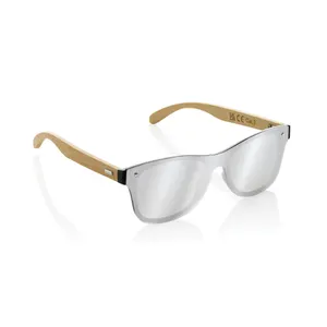 Lunettes de soleil personnalisées en plastique recyclé RCS et bambou Prism - XD Collection