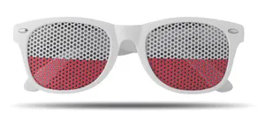 Lunettes de supporter personnalisables - Flag Fun | White
