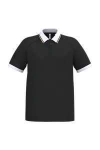 Maillot lifestyle à col polo unisexe - PROACT® | Black / White / Gold