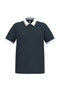 Maillot lifestyle à col polo unisexe - PROACT® | Navy / White / Gold