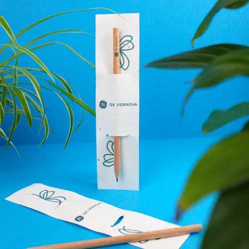 Marque-page papier graines et crayon bois