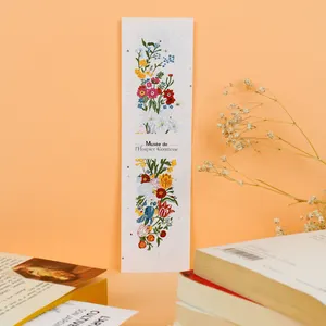 Marque-page papier graines recto verso