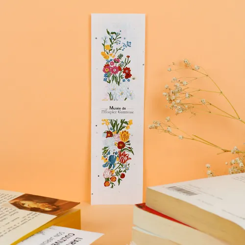 Marque-page papier graines recto