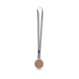 Medaille mdf ep 3 mm entre 30 et maxi 80 cm2 personnalisée avec cordon satin | Marron 84 / Argent 99