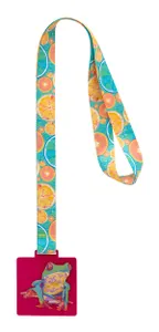 Médaille personnalisée publicitaire - Subdal Colour Square | Rose Transparent