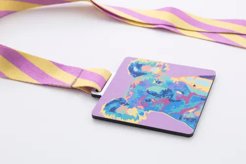 Médaille personnalisée publicitaire - Subdal Shine Square