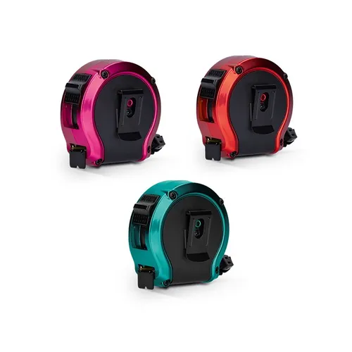 Mesure : mètre ruban jaune publicitaire 5 m x 19 mm coque plastique