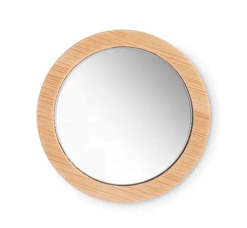 Miroir de poche en bambou - Malay personnalisable