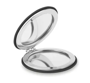 Miroir rond personnalisable en PU - Glow Round | Black