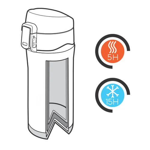 Mug 300ml à fermeture facile en acier inoxydable recyclé personnalisable RCS - XD Collection