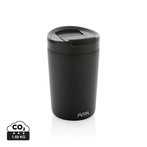 Mug 300ml en acier recyclé publicitaire RCS Avira Alya - Avira | Noir