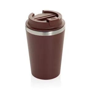 Mug 350ml à double paroi personnalisé en PP recyclé RCS Java - XD Collection | Rouge