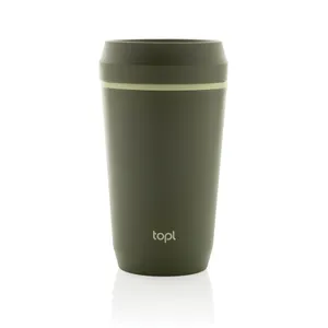 Mug 354 ml avec couvercle 360 en plastique recyclé Topl - Topl | Vert