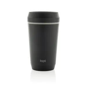 Mug 354 ml avec couvercle 360 en plastique recyclé Topl - Topl | Gris