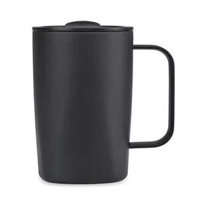 Mug 450ml en acier recyclé personnalisé RCS Aviana™ Rowan - Aviana | Noir