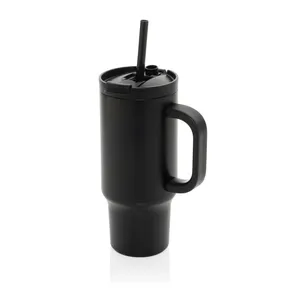 Mug 480 ml étanche personnalisé en acier inoxydable recyclé RCS Cruiser - XD Collection | Noir