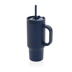 Mug 480 ml étanche personnalisé en acier inoxydable recyclé RCS Cruiser - XD Collection | Bleu marine
