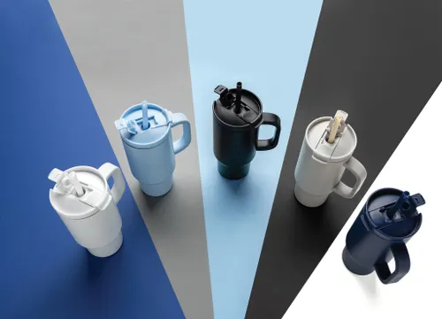 Mug 480 ml étanche personnalisé en acier inoxydable recyclé RCS Cruiser - XD Collection