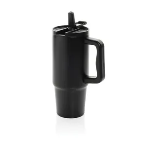 Mug 900ml étanche en acier inoxydable recyclé RCS Embrace - XD Collection | Noir