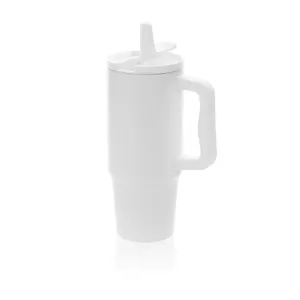 Mug 900ml étanche en acier inoxydable recyclé RCS Embrace - XD Collection | Blanc