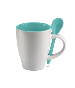 Mug avec cuillère 250 ml personnalisable - Dual | Blue